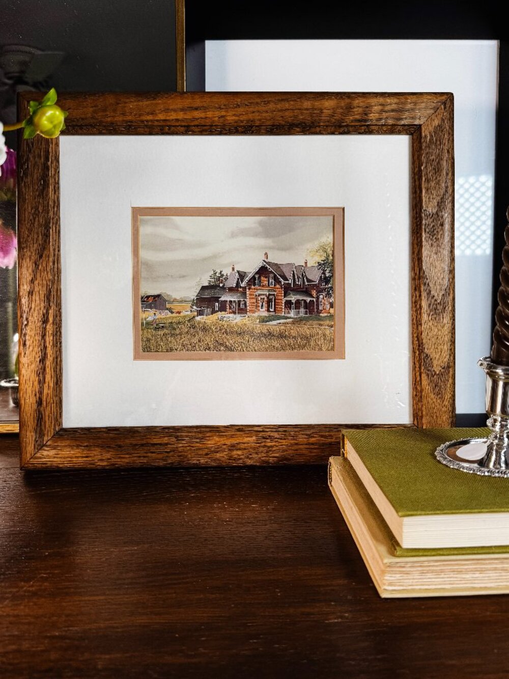 Trisha Romance Home for the Summer Framed Art Print Cottage Garden Scene Double